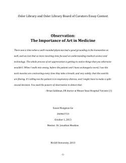 Observation: The Importance of Art in Medicine