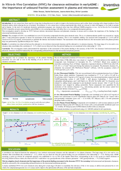 (IVIVC) for clearance estimation in earlyADME