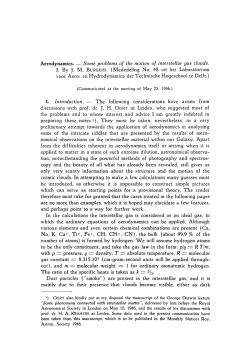 Some problems of the motion of interstellar gas clouds. I