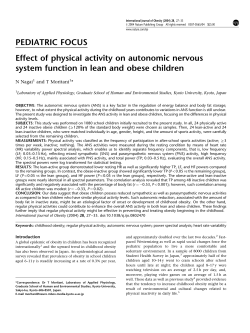Effect of physical activity on autonomic nervous system function in