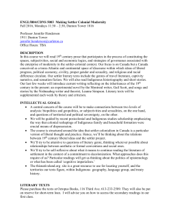 ENGL5804FALL2016 syllabus Making Settler Colonial Modernity