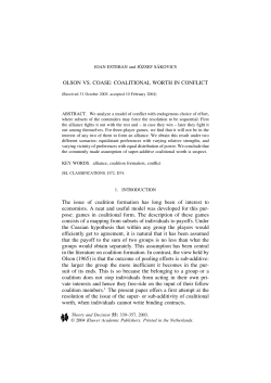 Olson VS. Coase: Coalitional Worth in Conflict - IAE-CSIC