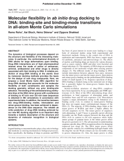 Molecular flexibility in ab initio drug docking to DNA: binding