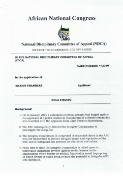 Marius Fransman - African National Congress