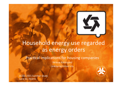 Household energy use regarded as energy orders