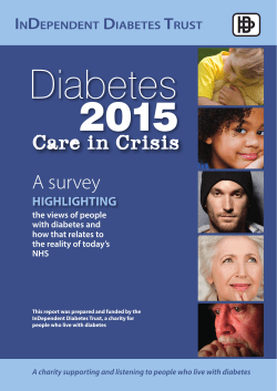 Care in Crisis - The InDependent Diabetes Trust