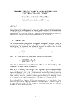 mass determination of silicon spheres used for the avogadro