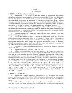 Article 5 - Law Enforcement. - North Carolina General Assembly