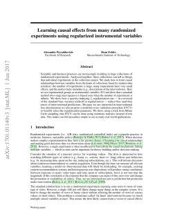 Learning causal effects from many randomized experiments using