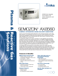 SEMOZON® AX8560 Rack Mounted Integrated Ozone Delivery