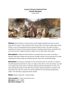 Lassen Volcanic National Park - Outdoor Recreation Leadership