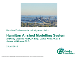 Hamilton Airshed Model - Hamilton Industrial Environmental