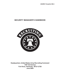 security manager`s handbook