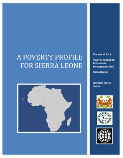 a poverty profile for sierra leone