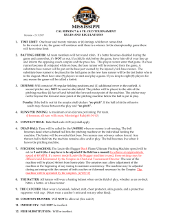 southwest regional cal ripken 7-8 yr. old tournaments rules
