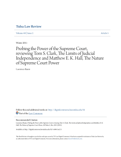 Probing the Power of the Supreme Court, reviewing Tom S. Clark