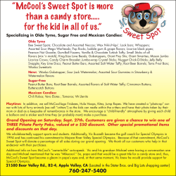 McCool`s Sweet Spot is more than a candy store&hellip;.. for