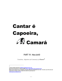 Cantar Capoeira - Instituto Palmeiras