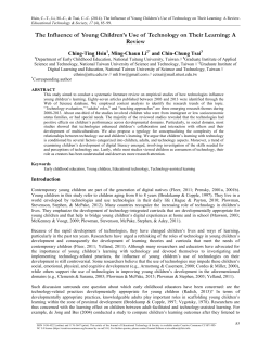 The Influence of Young Children`s Use of Technology on Their