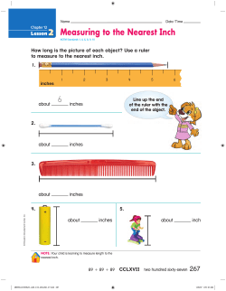 Measuring to the Nearest Inch
