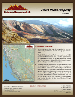 Heart Peaks Property - Colorado Resources Ltd.