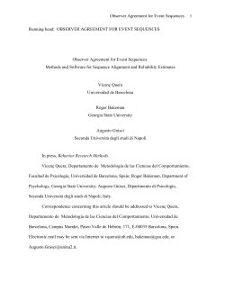 Observer Agreement for Event Sequences