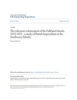 The reluctant colonization of the Falkland Islands, 1833