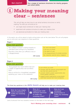 Making your meaning clear - Pearson Schools and FE Colleges