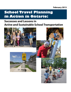 School Travel Planning in Action in Ontario