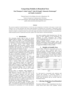 Categorising Modality in Biomedical Texts