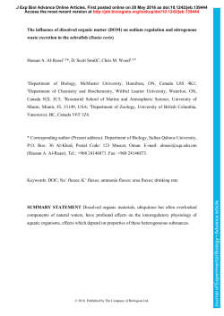 The influence of dissolved organic matter (DOM) on sodium