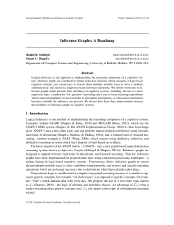 Inference Graphs: A Roadmap - Advances in Cognitive Systems