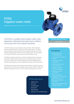 R1200 Irrigation water meter