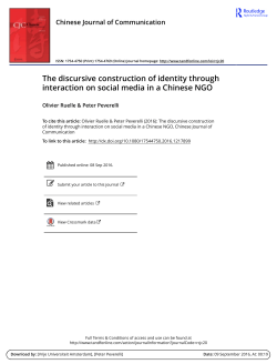 The discursive construction of identity through interaction on social