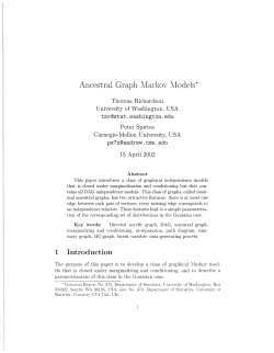 Ancestral Graph ~larkov ~Iodels