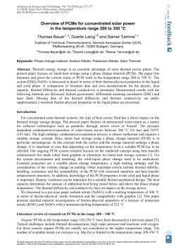 Overview of PCMs for concentrated solar power in the