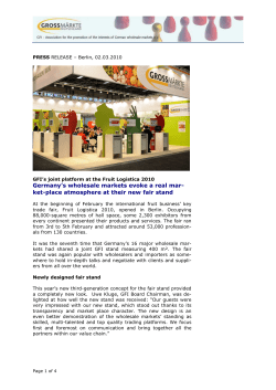 Germany`s wholesale markets evoke a real mar- ket