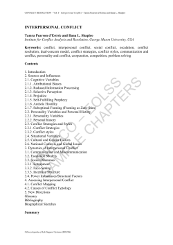 Interpersonal Conflict