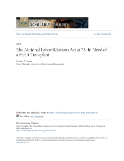 The National Labor Relations Act at 75: In Need of a Heart Transplant