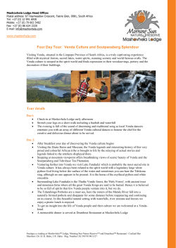 Three Day Tour: Venda Culture and Soutpansberg Splendour