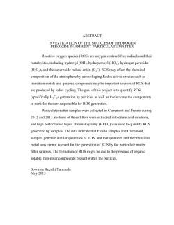investigation of the sources of hydrogen peroxide in ambient