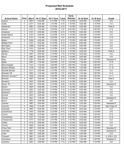 Bell Schedule - Hillsborough County Public Schools