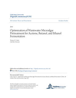 Optimization of Wastewater Microalgae Pretreatment for Acetone