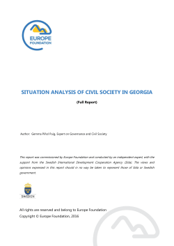 situation analysis of civil society in georgia