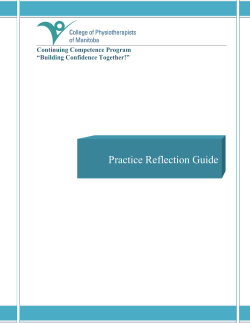 Practice Reflection Guide - College of Physiotherapists of Manitoba