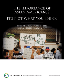 the importance of asian americans? it`s not What You