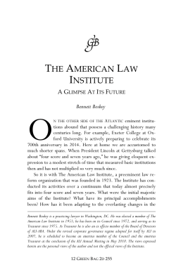 The American Law Institute