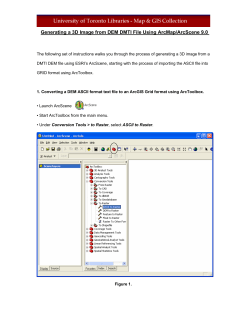 Generating a 3D Image from DEM DMTI File Using ArcMap