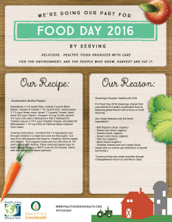 Southwestern Stuffed Peppers Ingredients: 4 1/2 quarts Rice