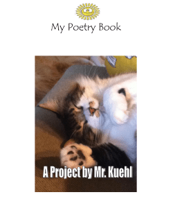 Poetry Book Project Poetry Project
